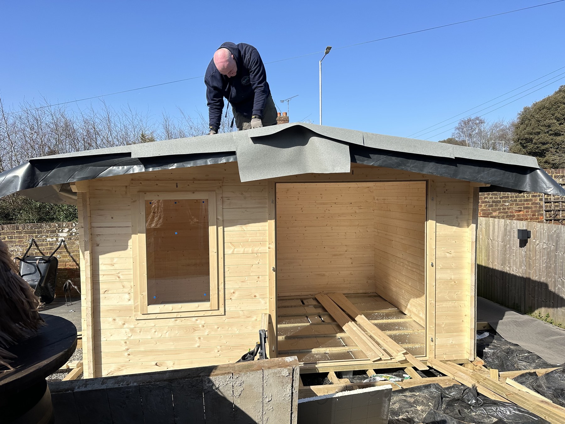 Garden room construction project in Kent