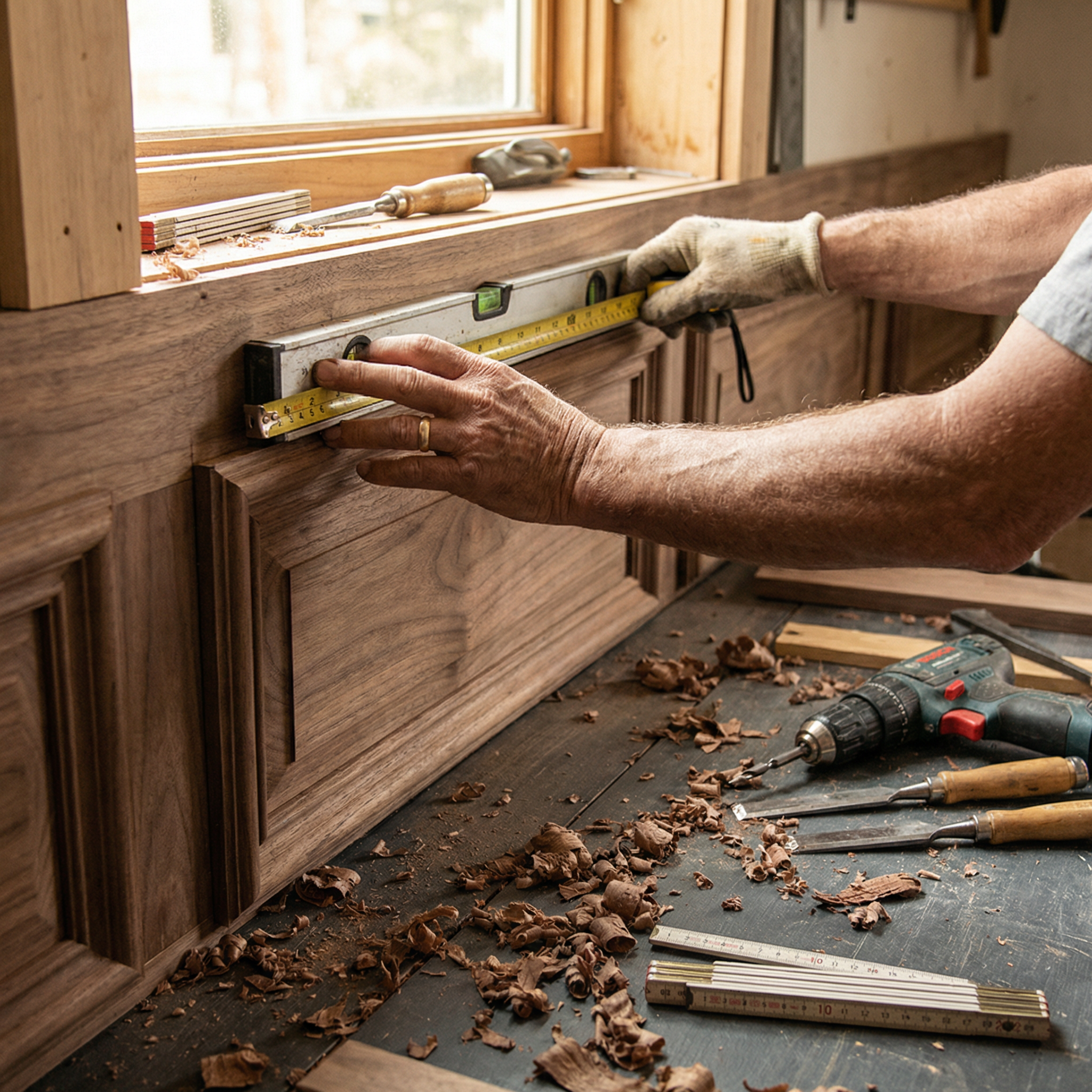 Skilled craftsman at work